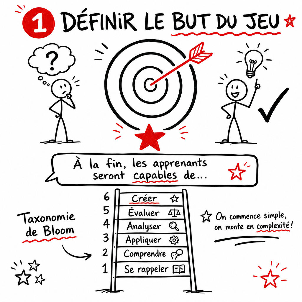 Étape 1 pour ludifier une activité: Définir le but du jeu