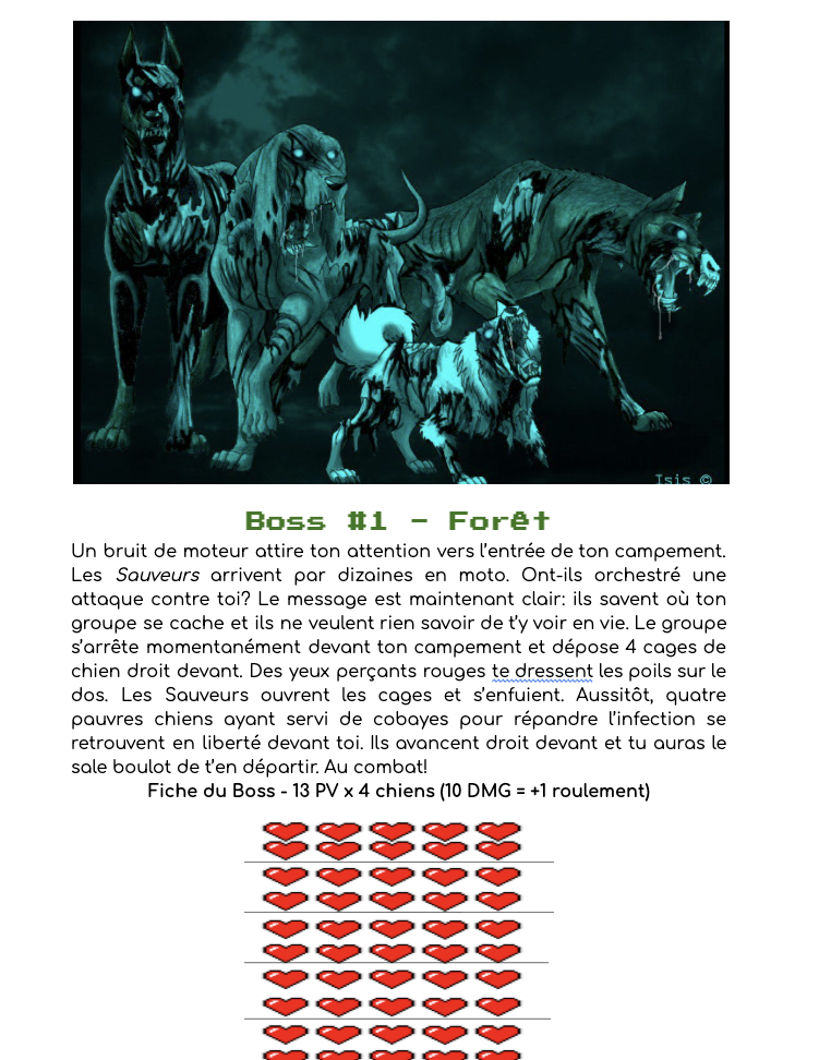 Exemple d'un Bataille de Boss pour remplacer un examen final